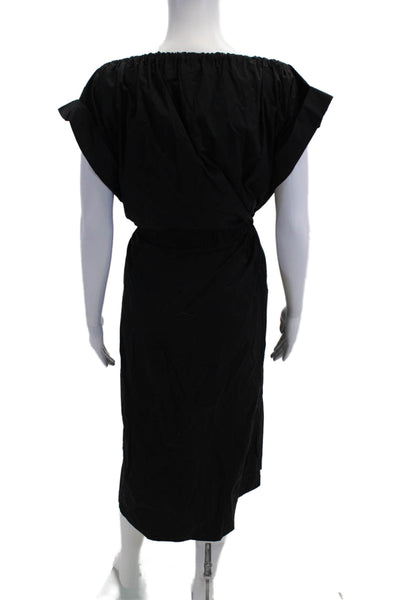 Rachel Comey Womens Black Kaftan Dress Square Neck Knee Length Size XS
