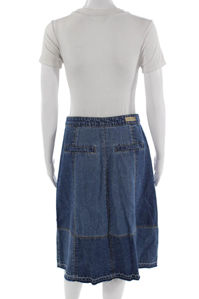 BLANKNYC Women A-Line Midi Skirt Dark Blue Size 27