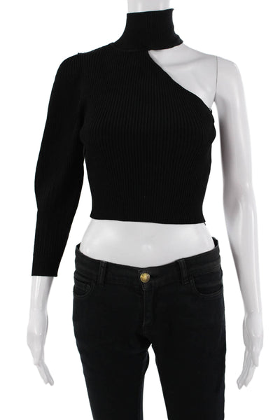 Zara Women Basic Black Turtleneck Long Sleeve Blouse Size M
