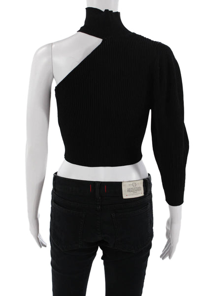 Zara Women Basic Black Turtleneck Long Sleeve Blouse Size M