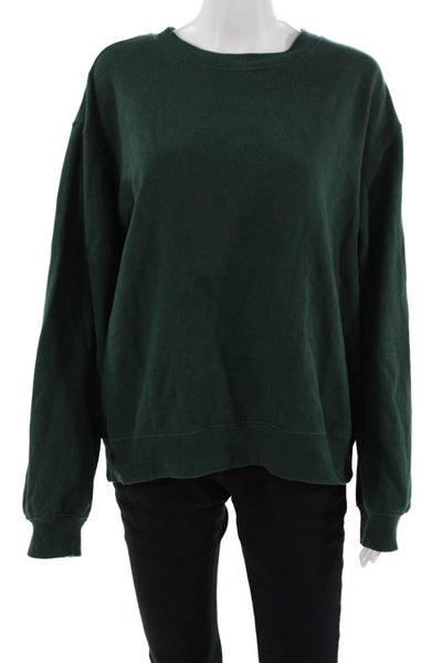 Z Supply Women Pullover Sweatshirt Green Army Crew Neck Long Sleeve Size M