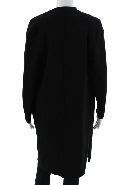 Chic Wish Women Overcoat Black Wool Blend Long Sleeve Classic Size M