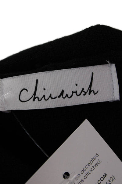 Chic Wish Women Overcoat Black Wool Blend Long Sleeve Classic Size M