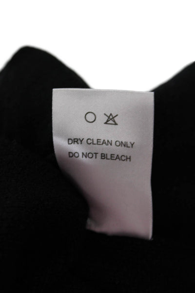 Chic Wish Women Overcoat Black Wool Blend Long Sleeve Classic Size M