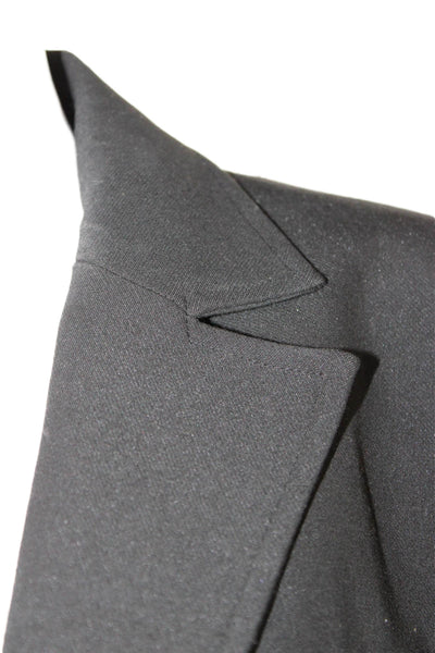 Zara Womens Classic Black Polyester Blazer Collared Long Sleeve Size S