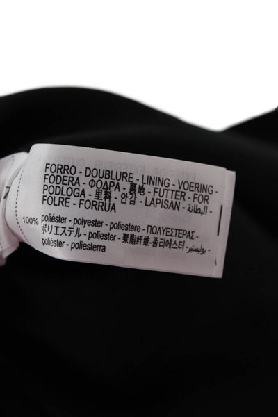 Zara Women Black Basic Button-Up Long Sleeve Top Size L
