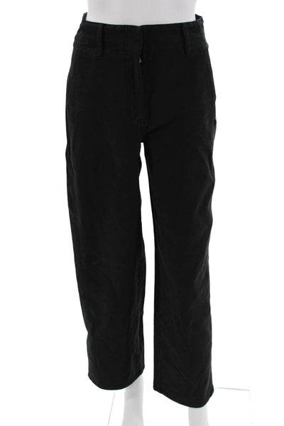 Wilfred Free Women Cropped Dress Pants Black Cotton Blend Size 2