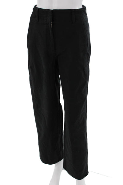 Wilfred Free Women Cropped Dress Pants Black Cotton Blend Size 2