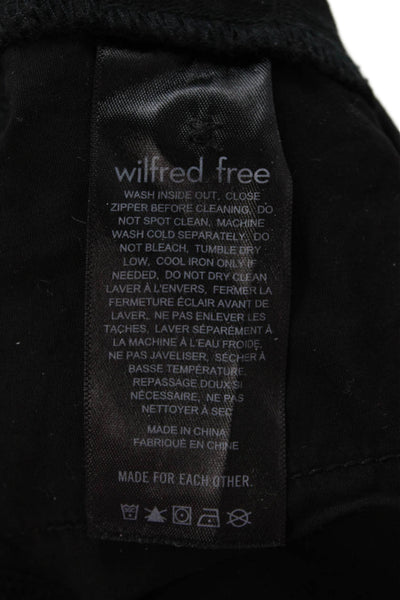 Wilfred Free Women Cropped Dress Pants Black Cotton Blend Size 2