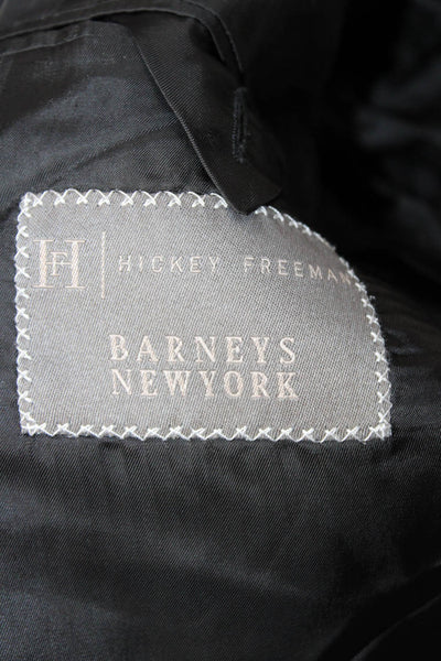 Hickey Freeman Mens Striped Dark Gray 2-Piece Suit Jacket Size 40