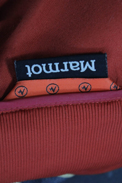 Marmot Womens Orange Windbreaker High Neck Drawstring Size S