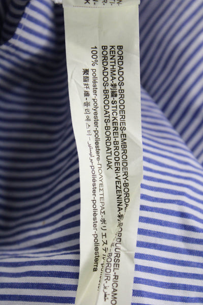 Trf Collection Zara Womens Bohemian Striped Square Neck Tank Blue Size M