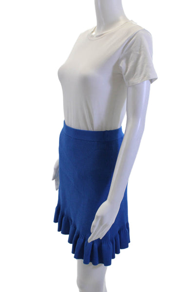 Sandro Womens Blue Mini Flare Skirt Knee Length Size 38