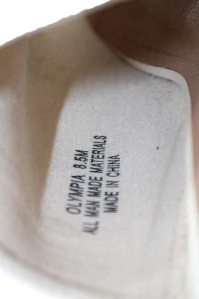 Joie Womens Open Toe Block Heels Mules Shoes White Size 8.5M