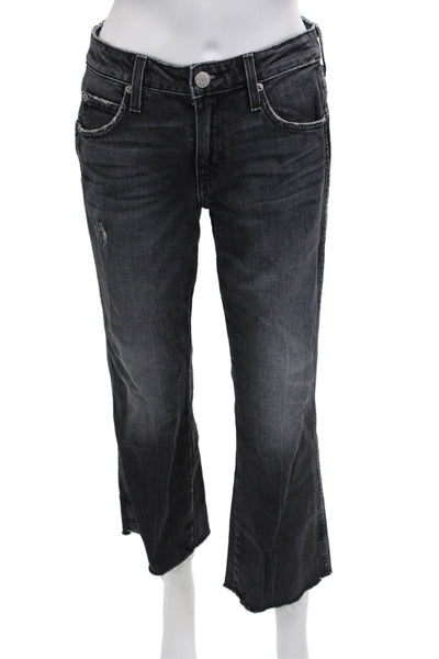 Amo Womens Dark Gray Cropped Jeans Size 26