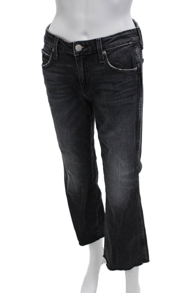 Amo Womens Dark Gray Cropped Jeans Size 26