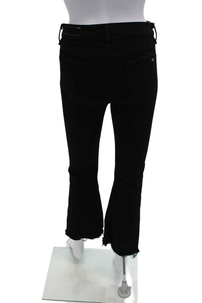 Rag & Bone Jean Women Cropped Flared Black Jeans Size 27