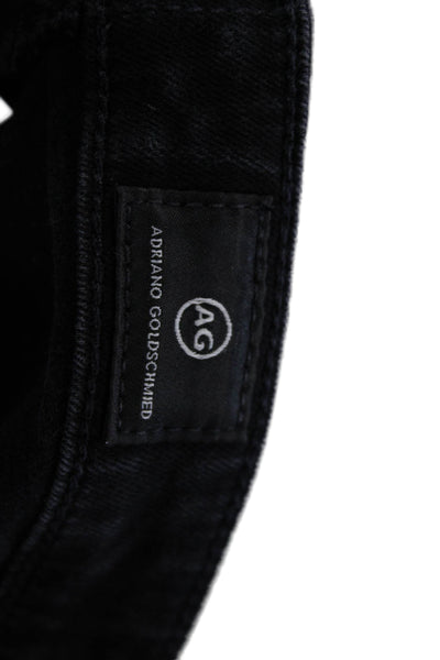 AG Adriano Goldschmied Women Cropped Ankle Skinny Black Jeans Size 26