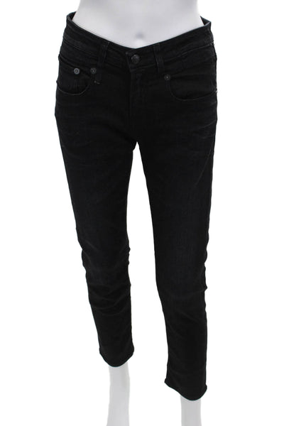 R13 Womens Skinny Ankle Black Jeans Size 26