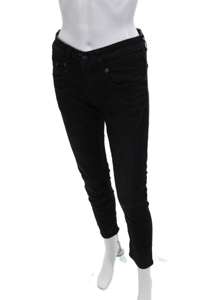 R13 Womens Skinny Ankle Black Jeans Size 26