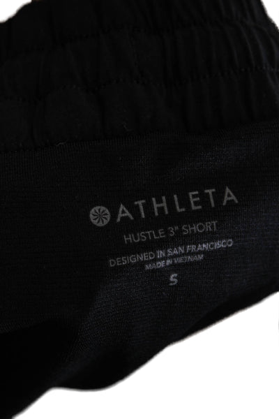 Athleta Unisex Black Athletic Shorts Polyester Spandex Size S