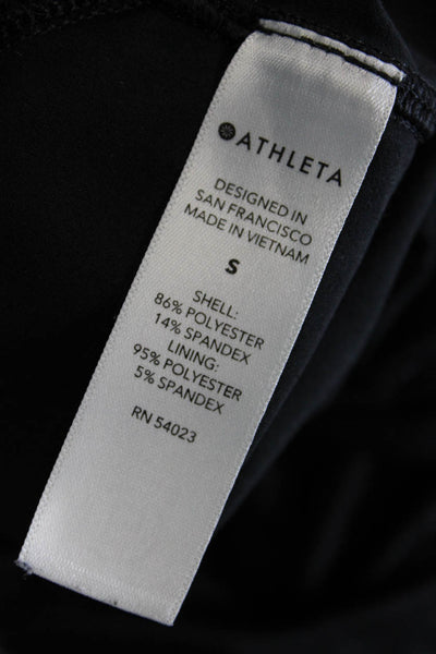 Athleta Unisex Black Athletic Shorts Polyester Spandex Size S