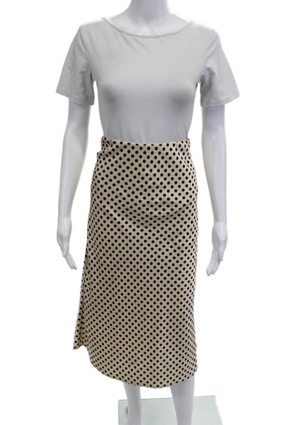 J Crew Womens Straight Pencil Skirt Beige Polka Dot Size XS
