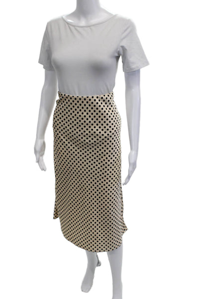 J Crew Womens Straight Pencil Skirt Beige Polka Dot Size XS