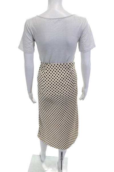 J Crew Womens Straight Pencil Skirt Beige Polka Dot Size XS