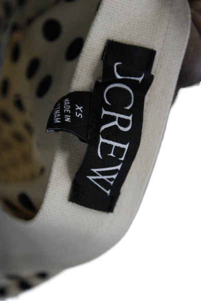 J Crew Womens Straight Pencil Skirt Beige Polka Dot Size XS