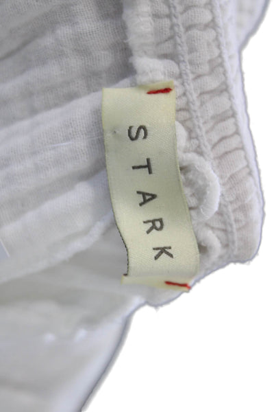 Stark Women Sundress Tank Dress White Cotton Sleeveless Tie Beach Size XS