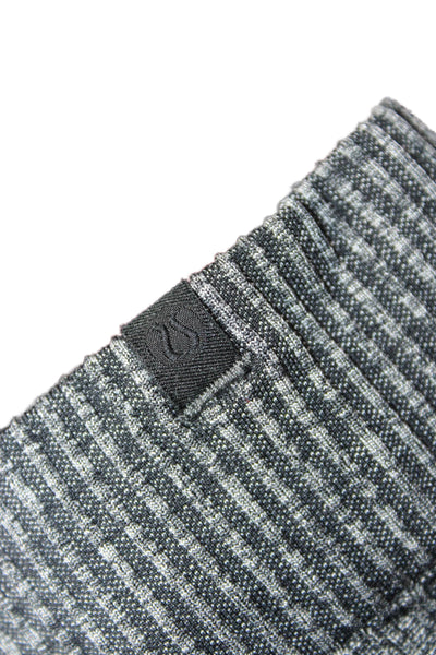 Lululemon Unisex Dark Gray Pullover Sweater Crew Neck Long Sleeve Nylon Size 4