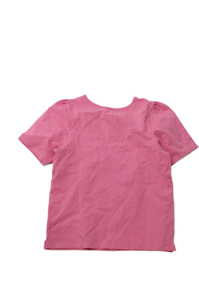 Pink Chicken Girls Cotton Short Sleeve Round Neck Pullover T-Shirt Pink Size 12