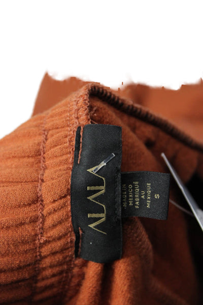 ALALA Womens Drawstring Pockets Jogger Sweatpants Rust Size Small
