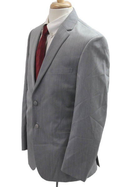 Michael Kors Mens Gray Classic Collared Suit Jacket Button Long Sleeve Size 40