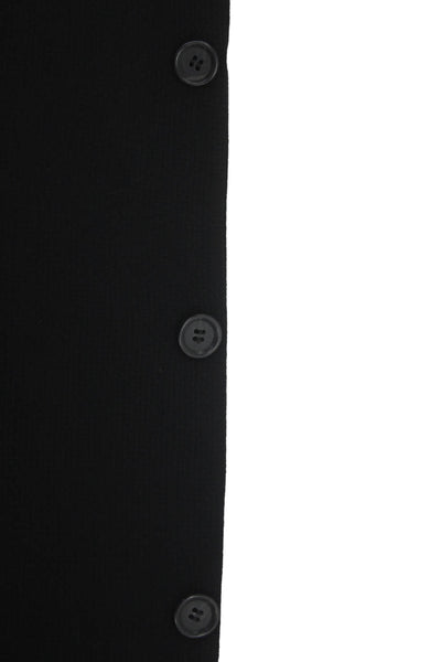 Ermenegildo Zegna Mens Black Blazer Collared Button Solid Long Sleeve Size 56