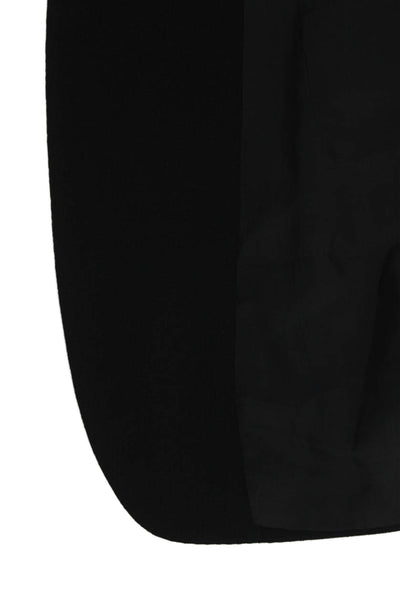 Ermenegildo Zegna Mens Black Blazer Collared Button Solid Long Sleeve Size 56