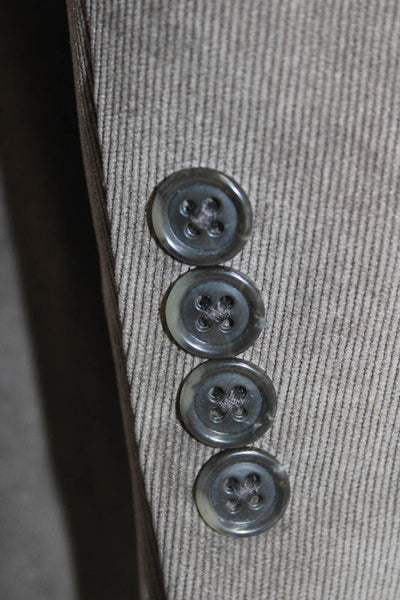 Calvin Klein Mens Brown Suit Jacket Polyester Nylon Long Sleeve Size 40
