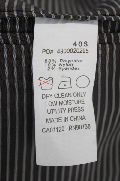 Calvin Klein Mens Brown Suit Jacket Polyester Nylon Long Sleeve Size 40