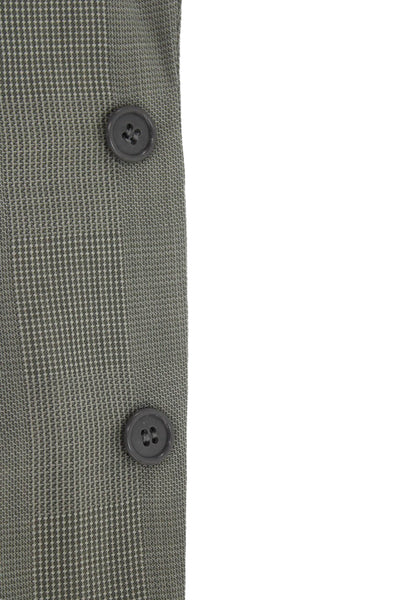 Pal Zileri Mens Virgin Wool Checked Suit Jacket Gray Button Collared Size 56