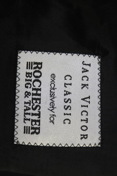 Loro Piana Mens Striped Dark Gray Wool Suit Jacket Button Collared Size 54