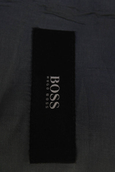 Boss Hugo Boss Men Blazer Dark Blue Virgin Wool Size 40