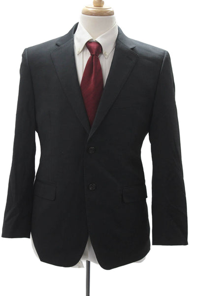 Lauren Ralph Lauren Mens Black Wool Blazer Collared Button Size 40