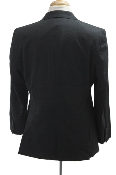 Lauren Ralph Lauren Mens Black Wool Blazer Collared Button Size 40