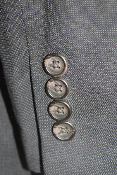 Lauren Ralph Lauren Mens Black Wool Blazer Collared Button Size 40