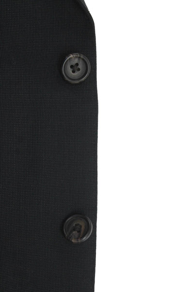 Lauren Ralph Lauren Mens Black Wool Blazer Collared Button Size 40