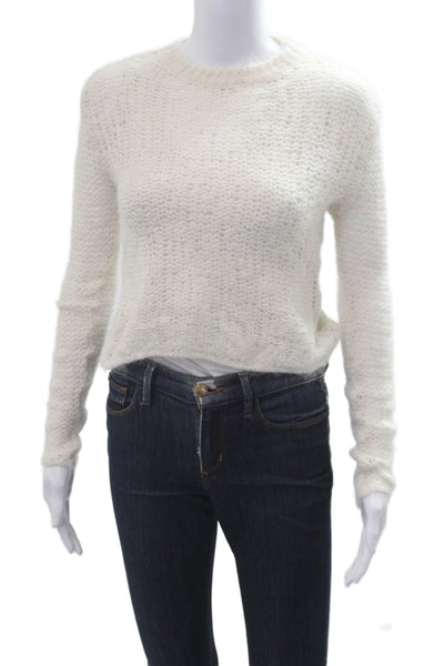 Zara Womens Pullover Crew Neck Solid Alpaca Blend Long Sleeve Sweater Size S