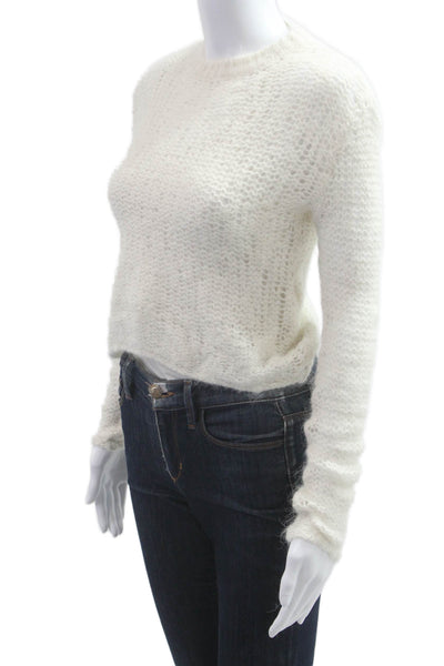 Zara Womens Pullover Crew Neck Solid Alpaca Blend Long Sleeve Sweater Size S