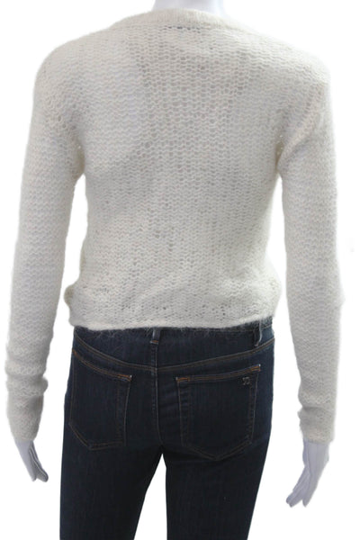 Zara Womens Pullover Crew Neck Solid Alpaca Blend Long Sleeve Sweater Size S