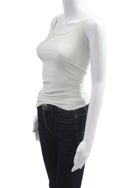 Theory Womens Camisole Sleeveless White Round Neck Basic Size One Size